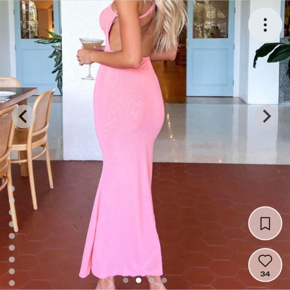 Beginning botique Pink Maxi dress - Picture 3 of 3